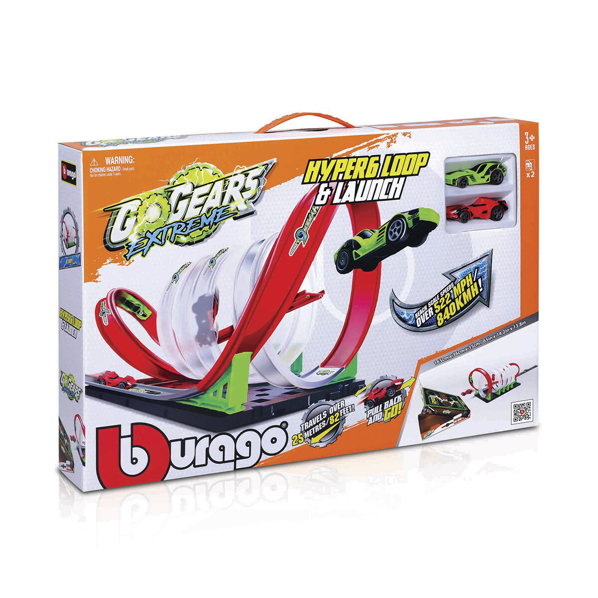 Bburago Pista de Auto Bucle con 2 Vehículos 