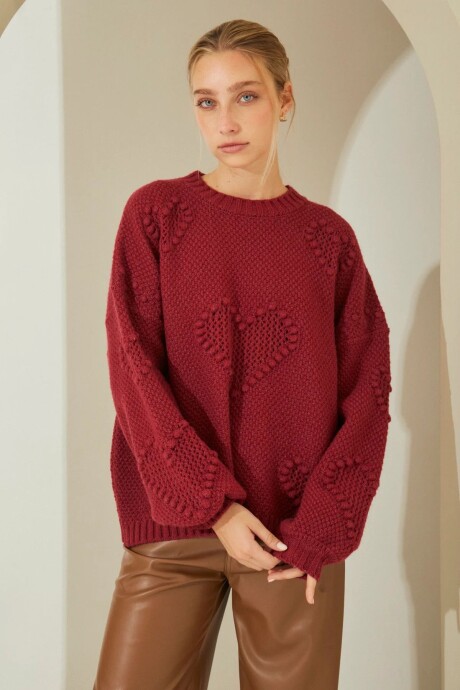 SWEATER BERRY BORDO