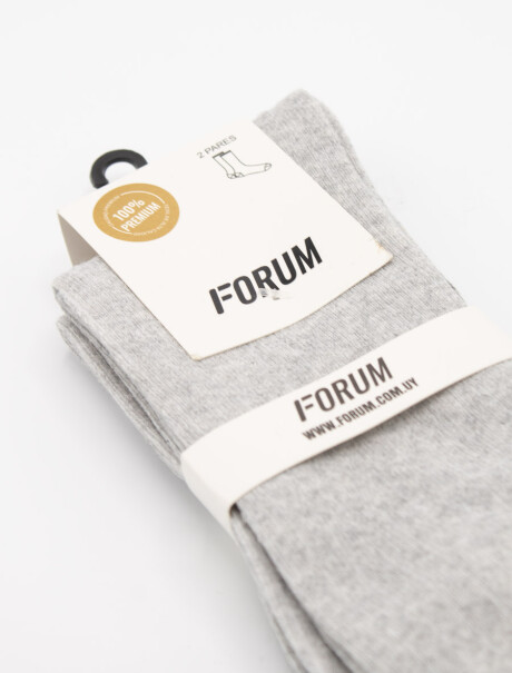Media Casual Canelon Pack x 2 Pares Gris Claro