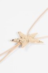Collar cordón estrella metálica dorado