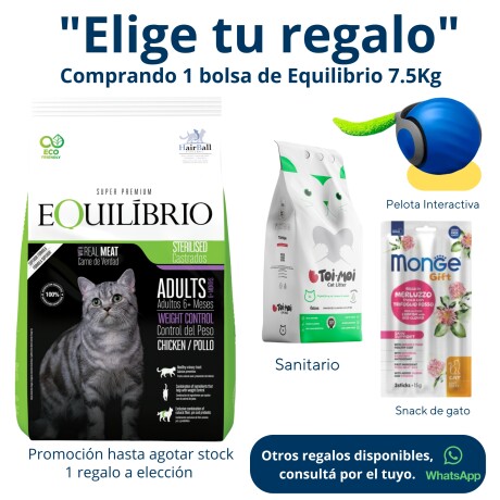 EQUILIBRIO GATO CASTRADO 7.5 KG Equilibrio Gato Castrado 7.5 Kg