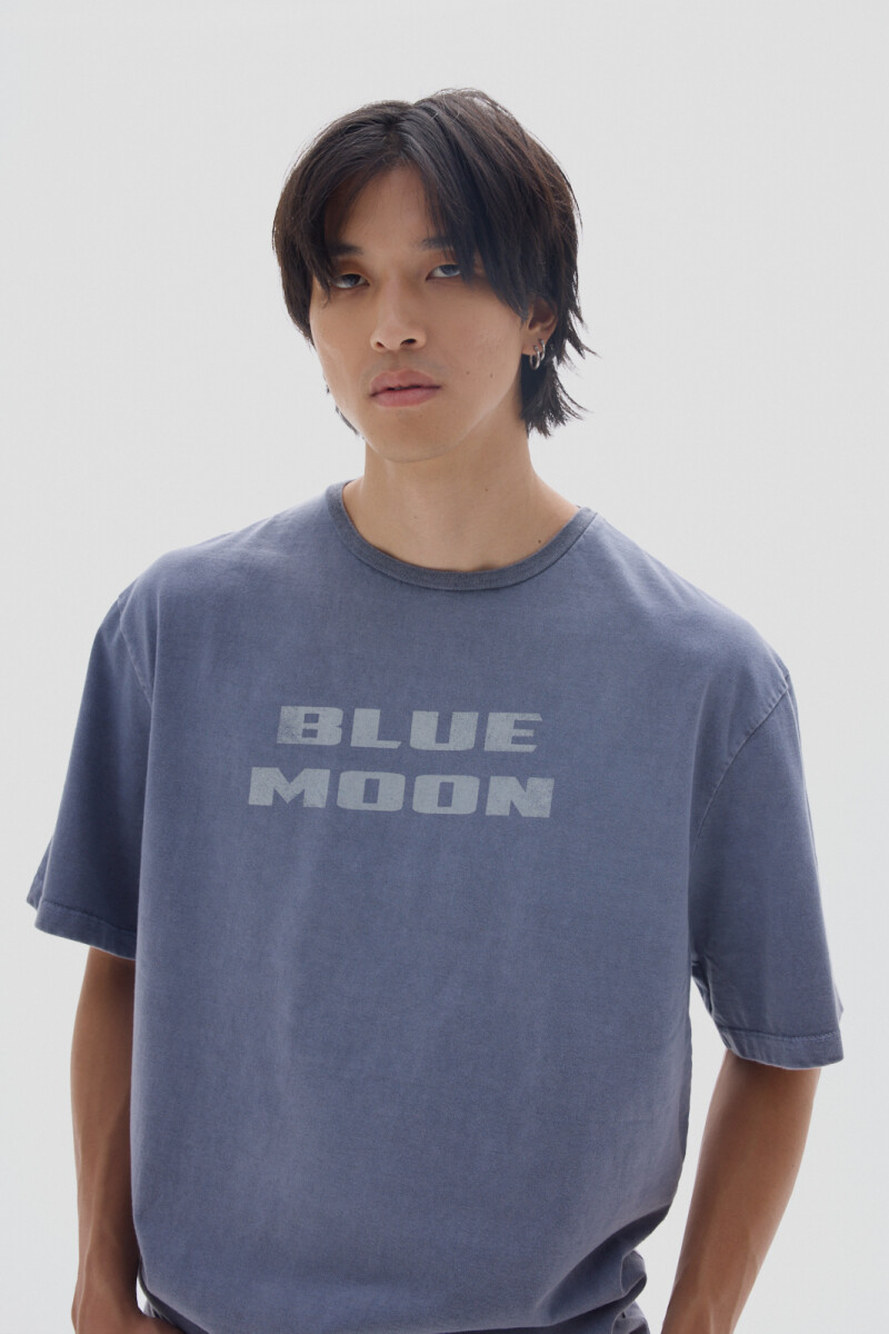 T-shirt Moon Blue