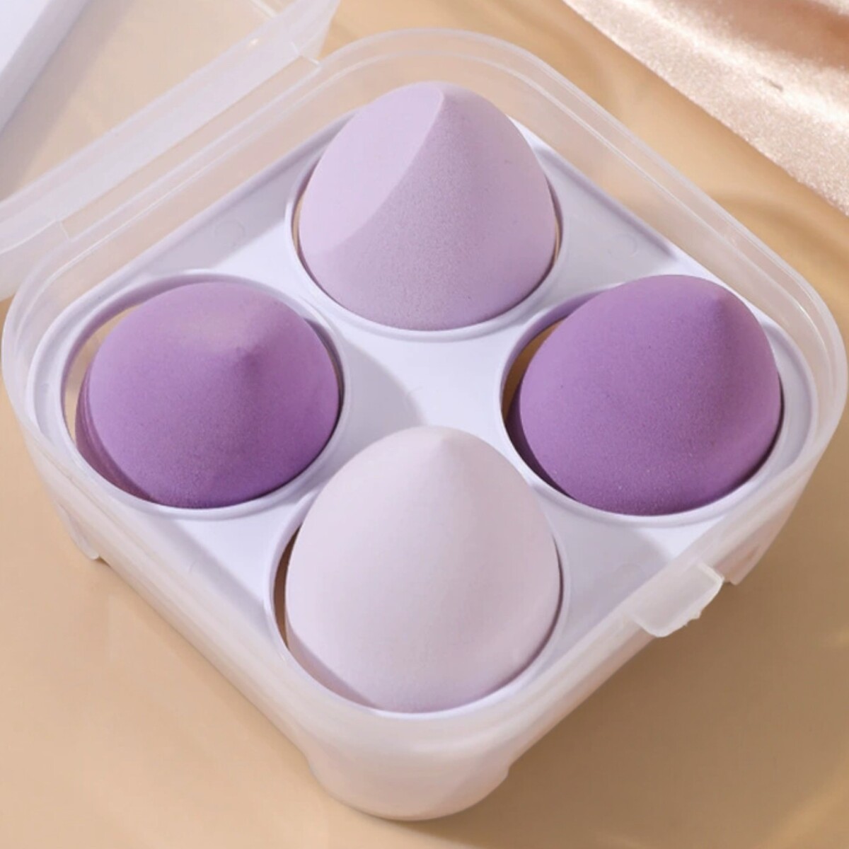 Set de Esponjas de Maquillaje con Estuche - Violeta 