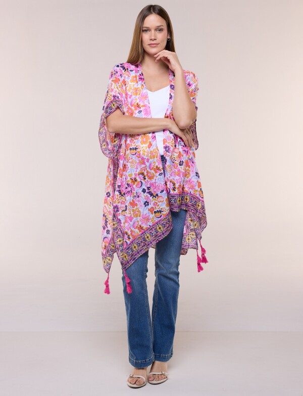 Kimono Flores MULTI/ROSA