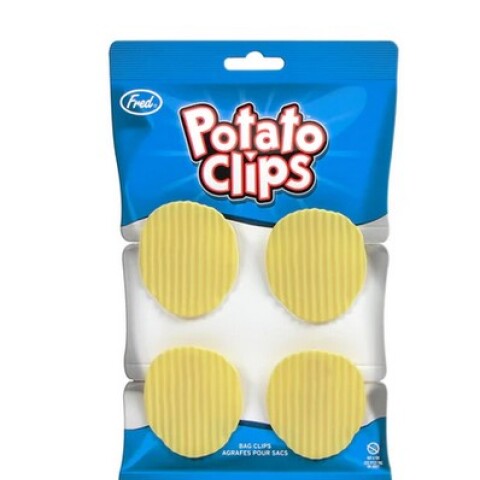 Set de 4 clips para cerrar bolsas Potato Chips