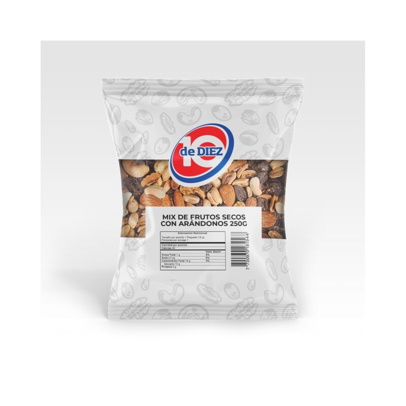 MIX FRUTO SECO CON SAL DE DIEZ 200G Mix Fruto Seco Con Sal De Diez 200g