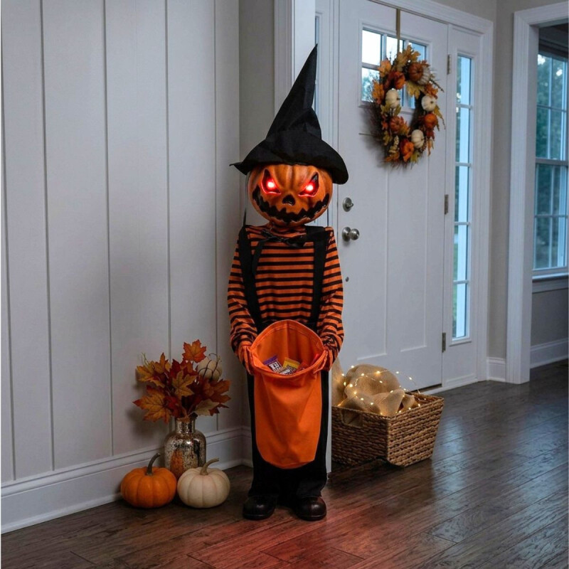 Muñeco Calabaza Halloween, Luz y Sonido Muñeco Calabaza Halloween, Luz y Sonido