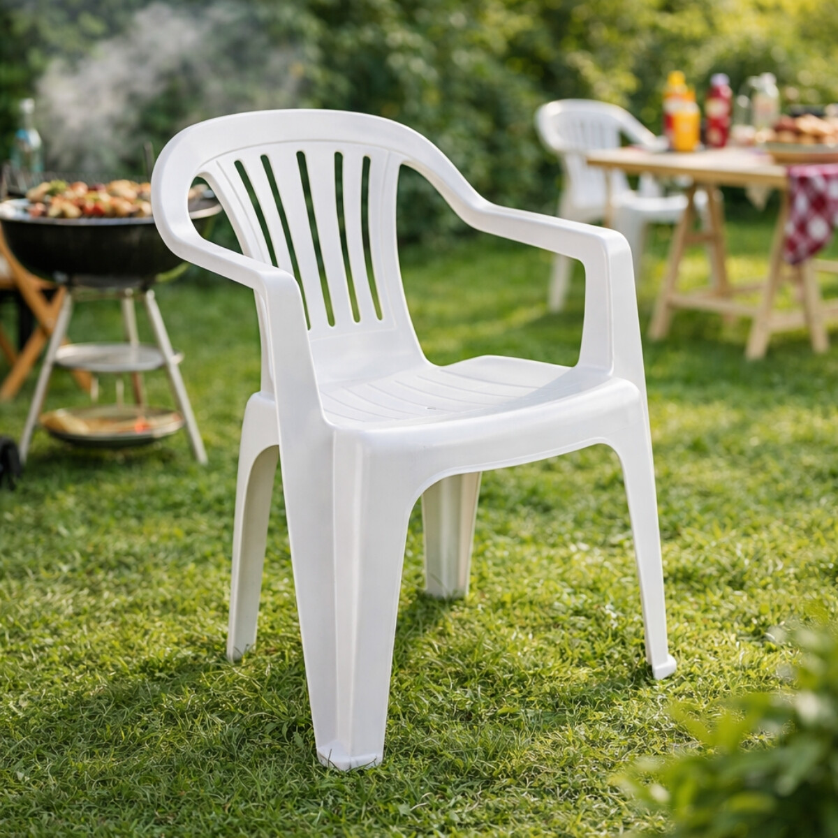 Silla Bela Vista con apoya brazos - BLANCO 