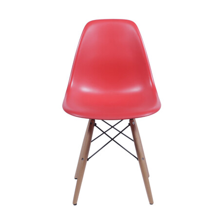 Silla Eames DKR Base En Madera Rojo