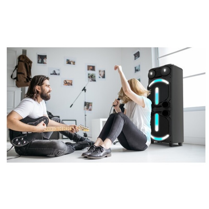Torre De Sonido Philips Tax5708 Luces Rgb Fiesta 400w Color Negro Torre De Sonido Philips Tax5708 Luces Rgb Fiesta 400w Color Negro