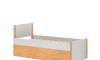 Cama 1 plaza - Madera Maciza con baúl - Flow Cama 1 plaza - Madera Maciza con baúl - Flow