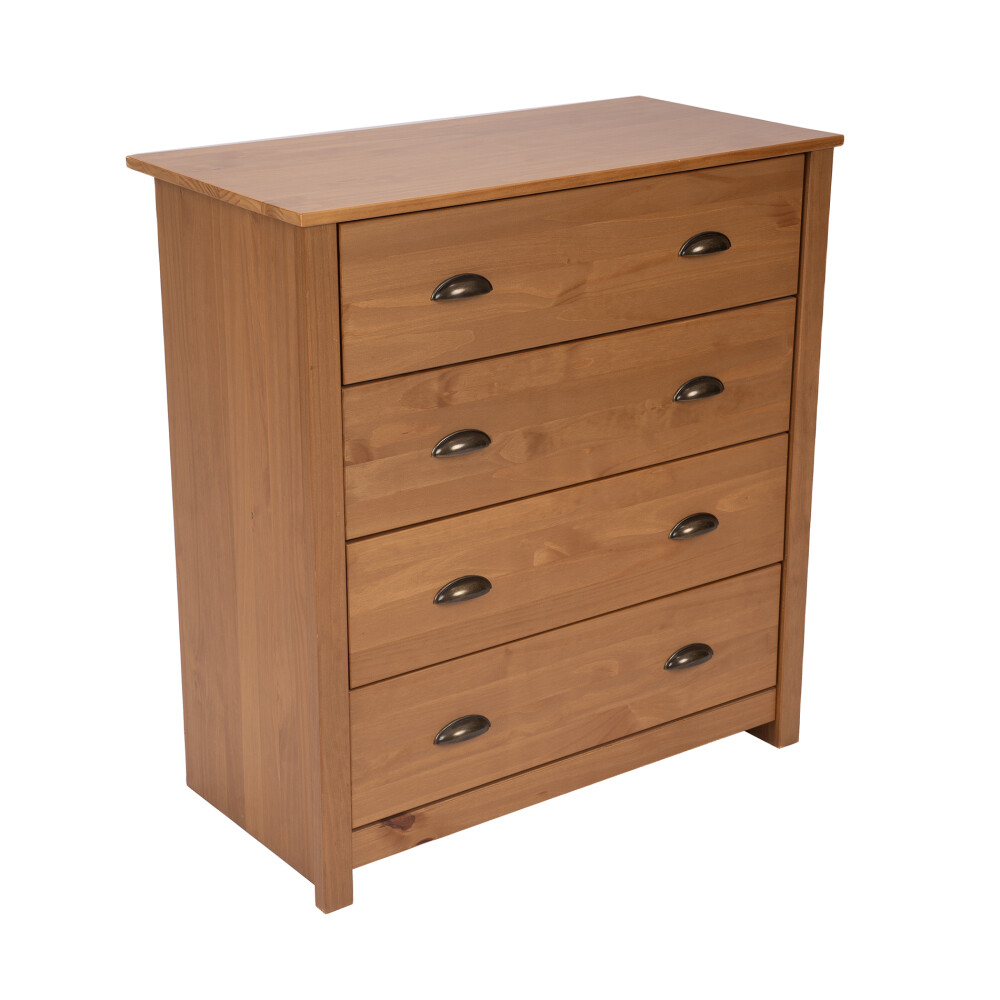 Cómoda 4 cajones - Madera maciza - Linea Colonial Marron