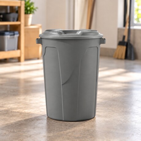 Tarro de residuos ecológico con tapa 54 lts GRIS
