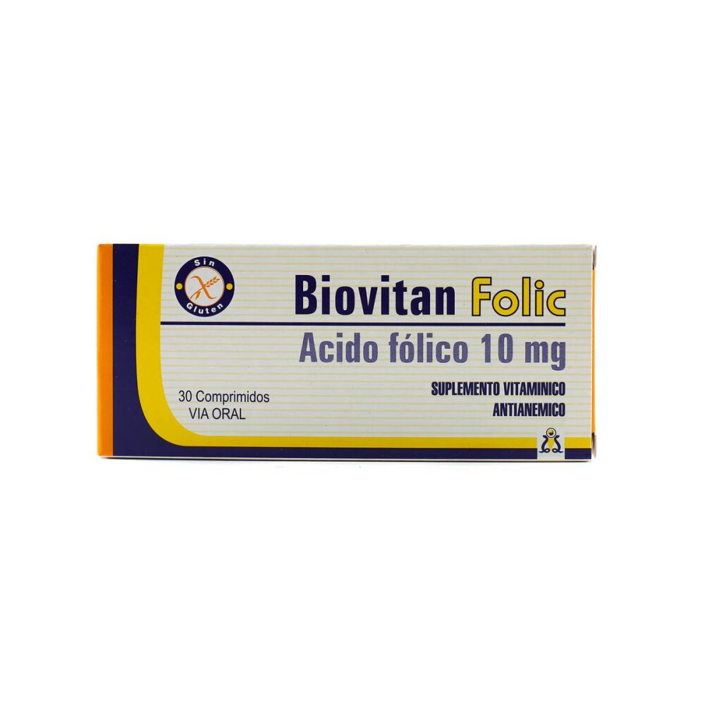 BIOVITAN FOLIC CJ X 30 COMPRIMIDOS única
