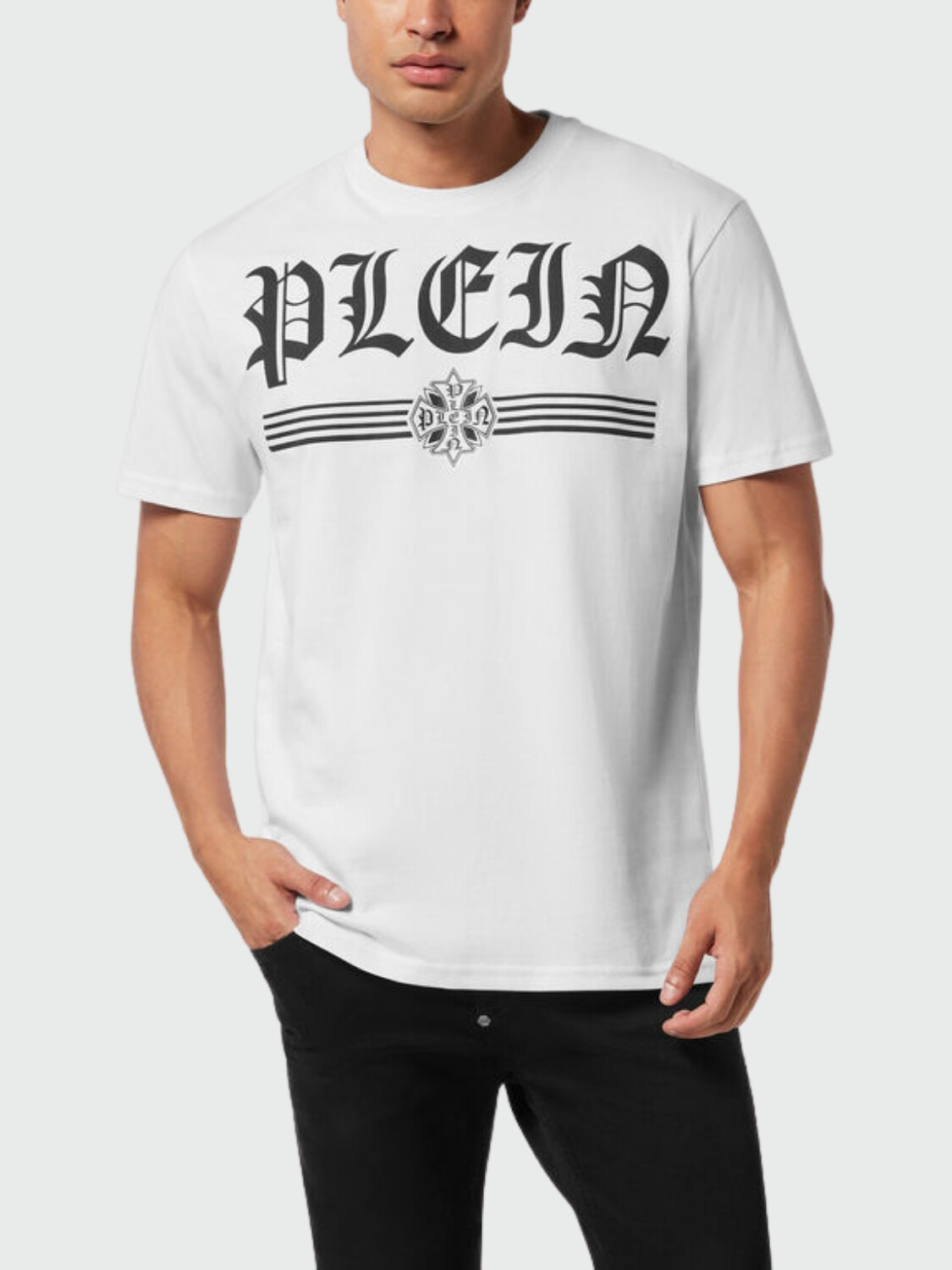 PHILIPP PLEIN - Camiseta cuello redondo estilo gótico plein Blanco