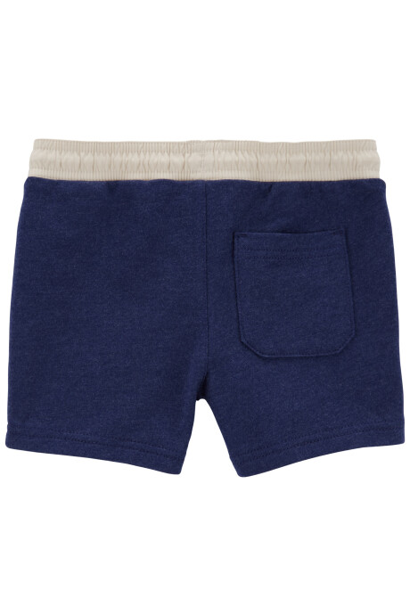 Short de algodón, con cordón, azul marino Sin color