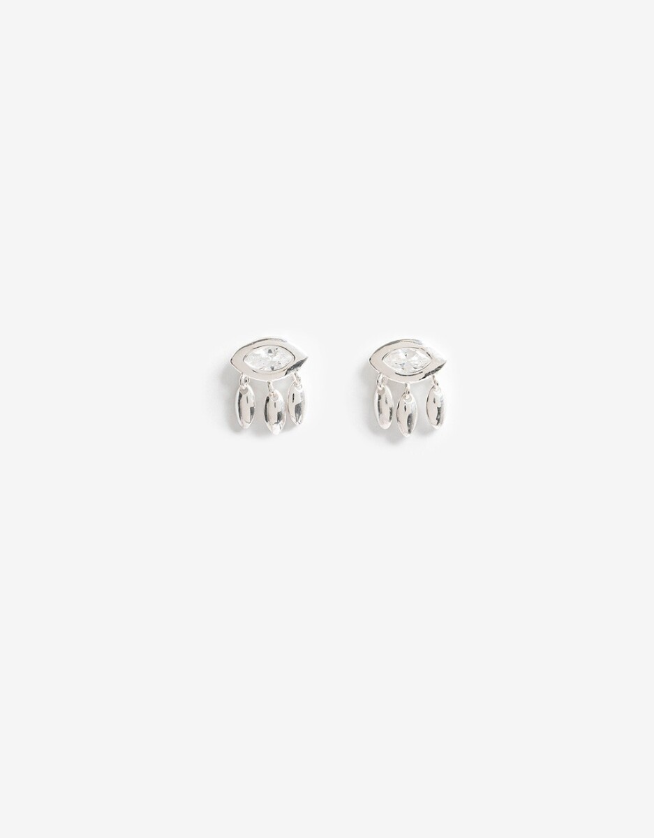 Aros Cortos Plata 925 Y Cubic 