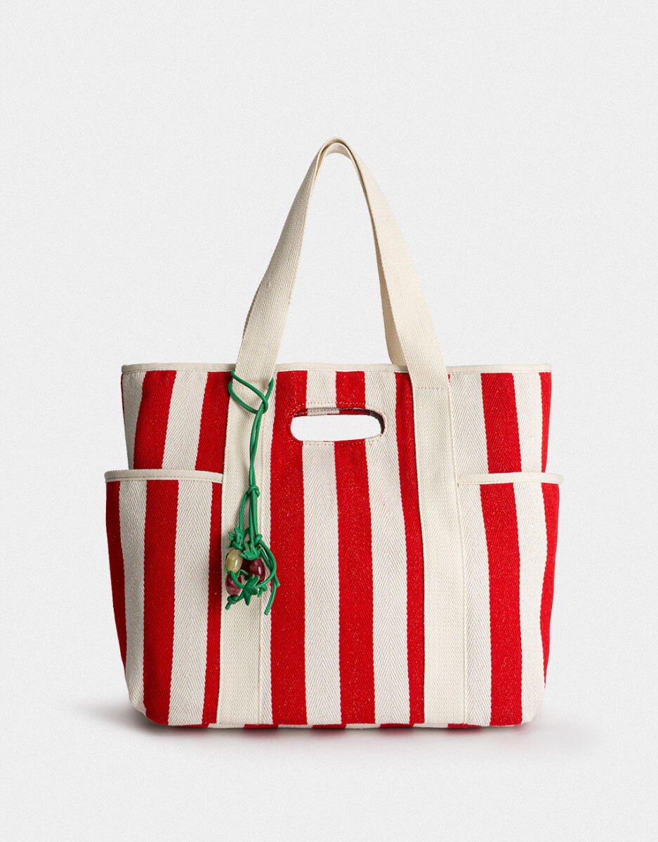 Cartera Shopper Rayada 