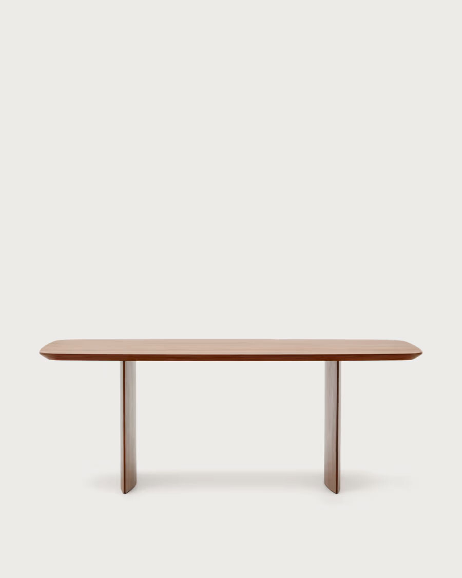 Mesa Litto de chapa de roble de nogal 200 x 100 cm