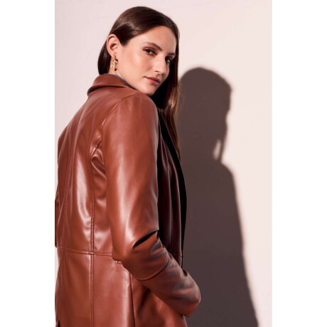 Trench Cuero Vegano Marron