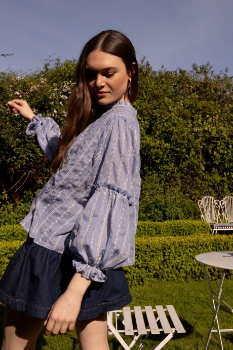 Camisa Azalea Celeste
