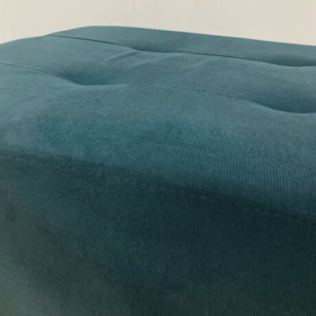 Puff de Tela con Patas de Madera 52x62x35cm azul