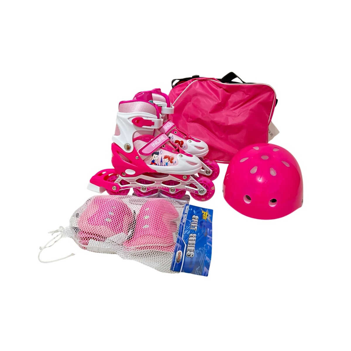 Set de Patines y Accesorios de Protección - ROSA 