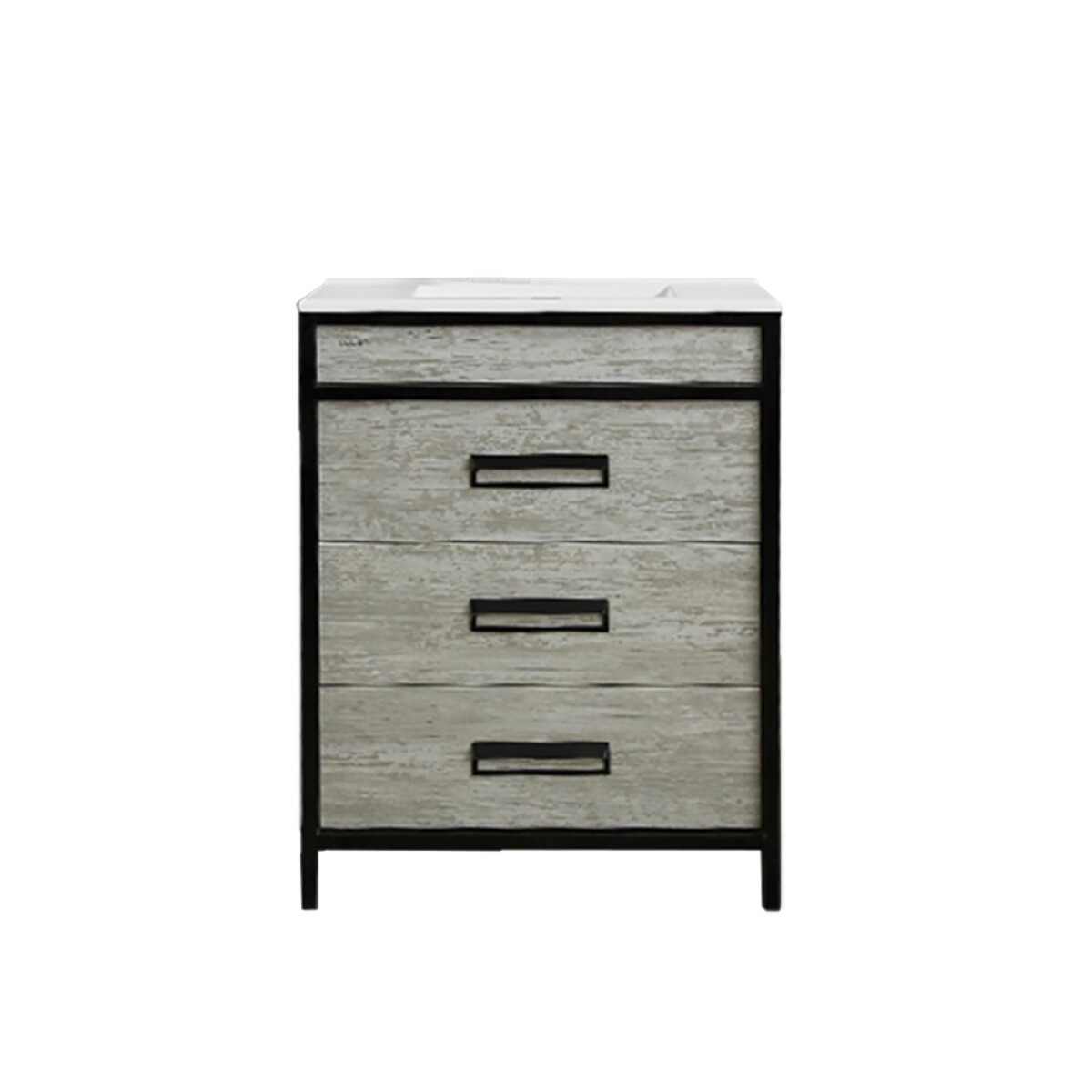 Mueble De Baño Vanity Marrón Con Bacha Blnca 