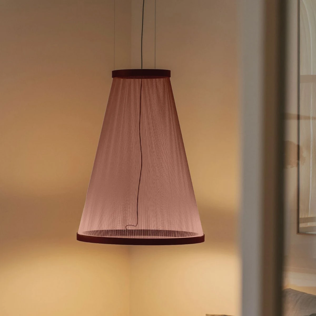 LUMINARIA DE TECHO CANNELE CONE Bordeaux Small 