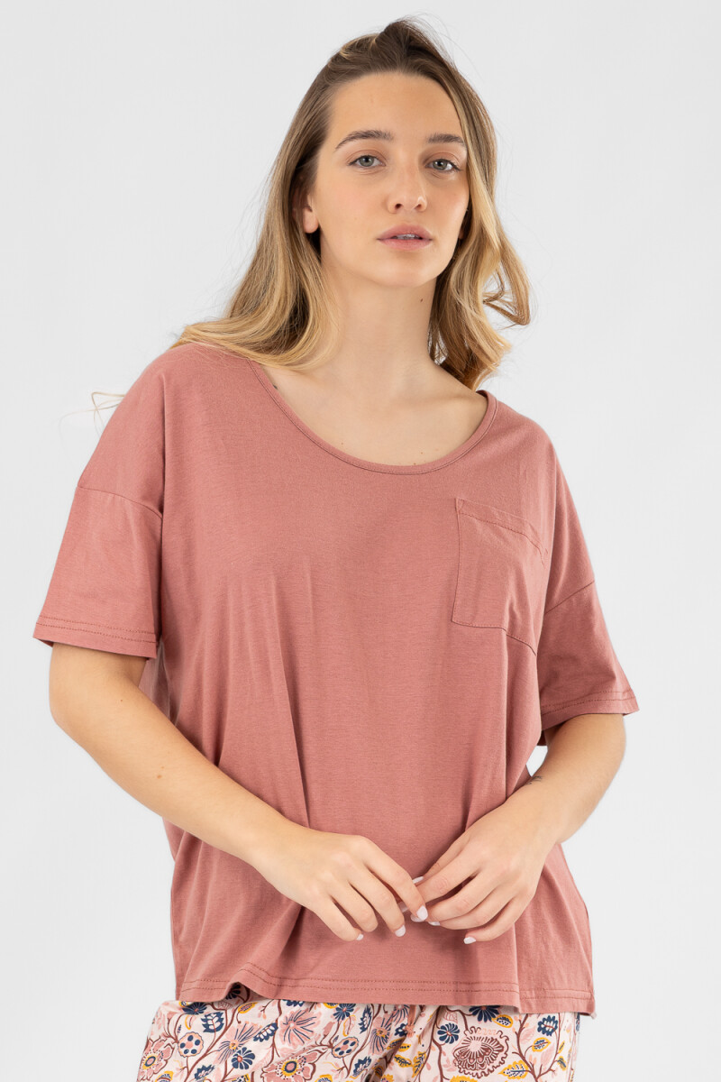 Pijama faustina pantalon Rosa antique