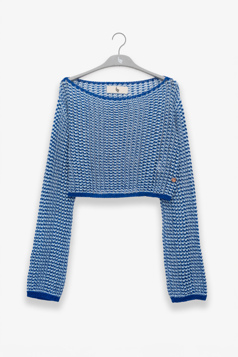 CROP SWEATER Blue