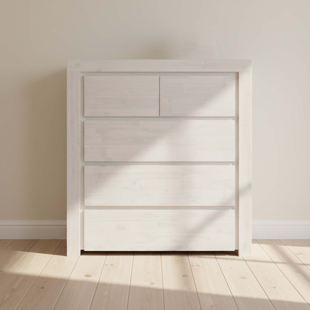COMODA 5 CAJONES MADERA-ACACIA NATURAL-BEIGE NEWPORT