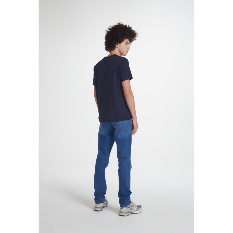 CAMISETA MM MASC AZUL CARIBE/CHUMBO/BLANCO