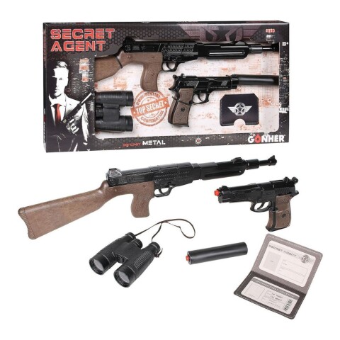 Gonher Pack Agente Secreto Pistola + Rifle Juguete Niños Gonher Pack Agente Secreto Pistola + Rifle Juguete Niños