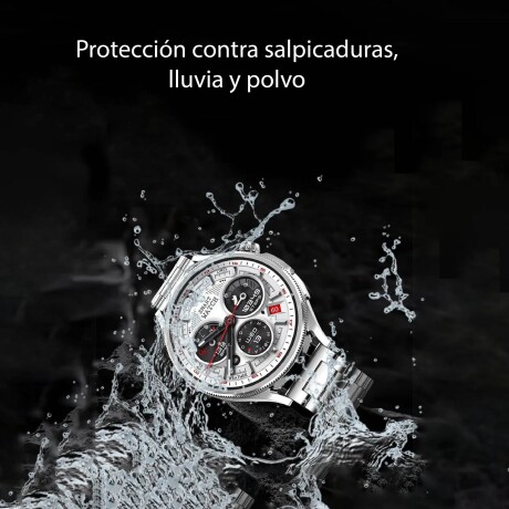 Smartwatch BT Pantalla HD 1.5 Redondo 2 Mallas Multifunción Negro