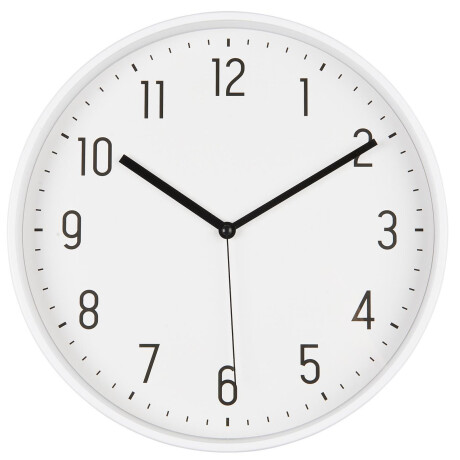 RELOJ PARED BLANCO PLÁSTICO 9708-11