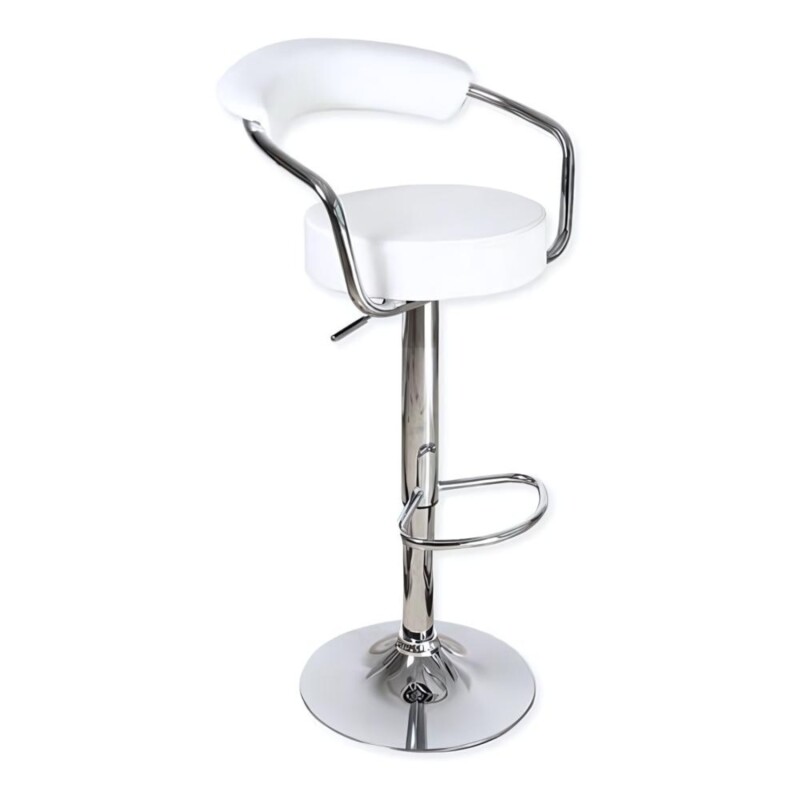 Taburete Kai Ideal para Bar C/Respaldo Blanco