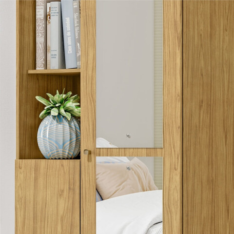 Mueble Multiuso Zapatera Lince Sublime - 2 Puertas con Espejo y 10 Estantes - Marrocos Mueble Multiuso Zapatera Lince Sublime - 2 Puertas con Espejo y 10 Estantes - Marrocos