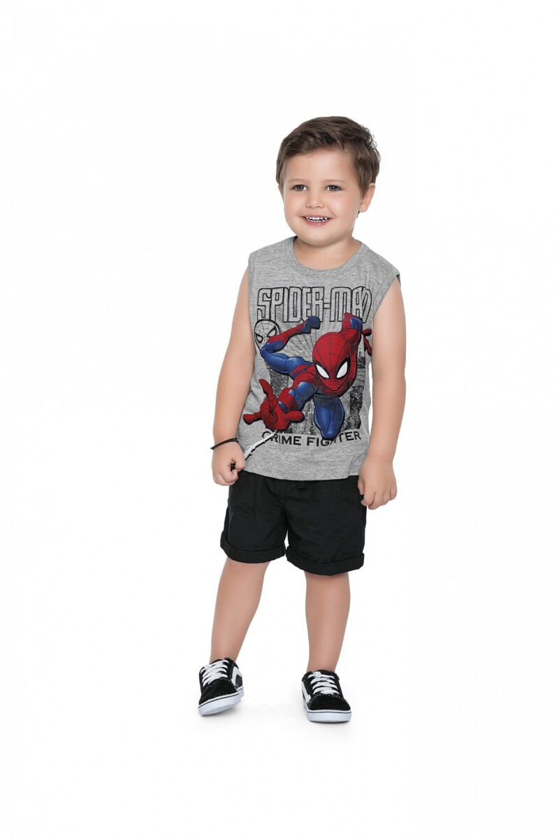 Camiseta sin mangas Spider Man - GRIS 