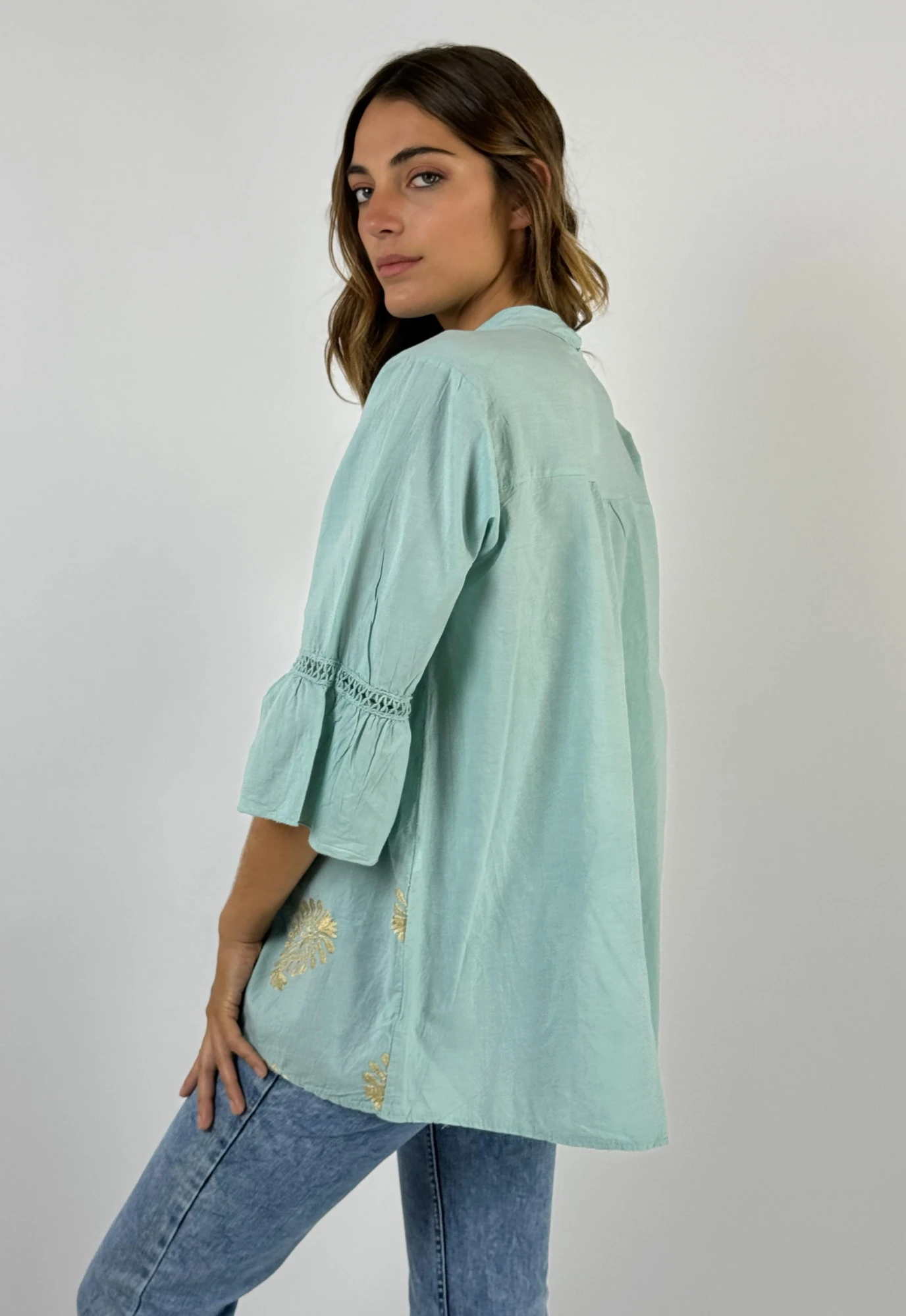 BLUSA VELANDRA verde talle unico