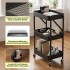 Carro Plegable Carrito Organizador de Metal con 3 Estantes y Ruedas Multiuso IMBACK Color Negro Carro Plegable Carrito Organizador de Metal con 3 Estantes y Ruedas Multiuso IMBACK Color Negro