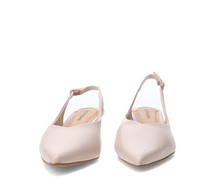 Zapatos de Mujer Bottero En Punta Con Tira Trasera Beige