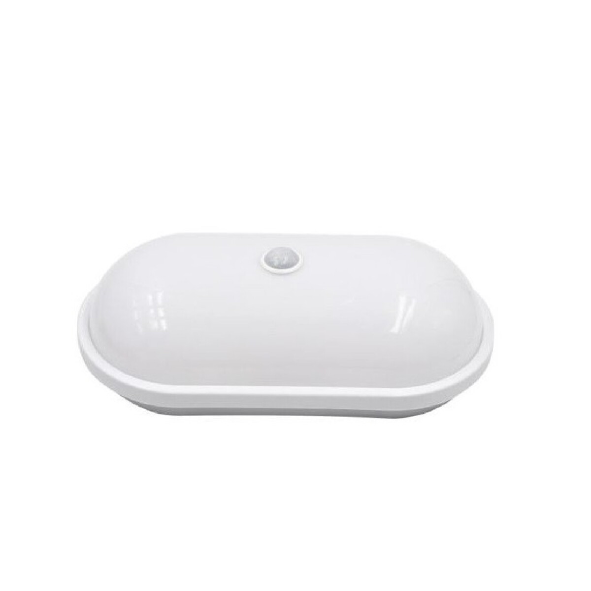 Plafón Exterior Led Ovalado con Sensor de Movimiento Blanco 