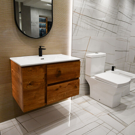 Mueble de baño madera maciza - Tecno Uruguay