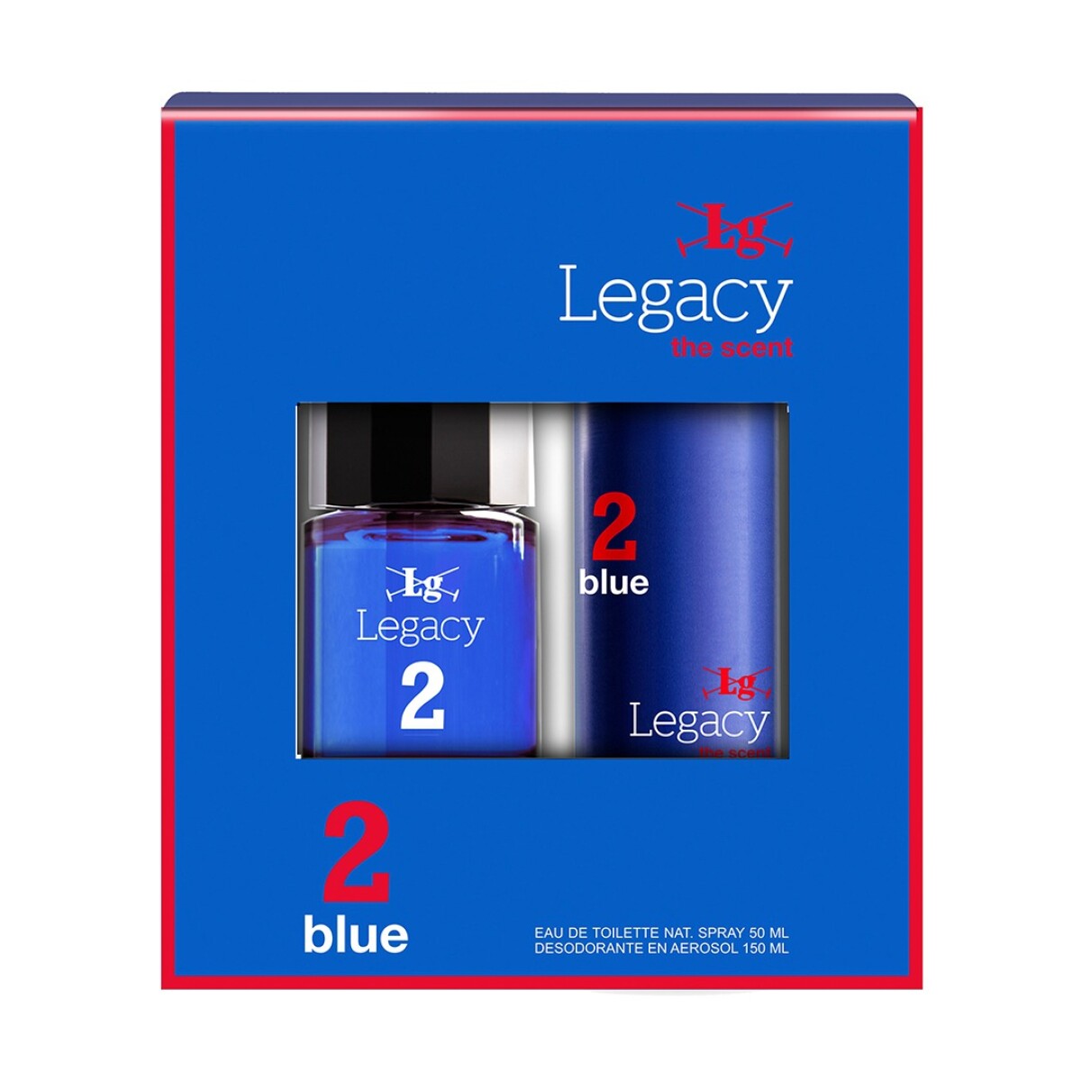 Set Perfume Legacy 2 Blue Edt 50ML y Desodorante 150ML - AZUL 