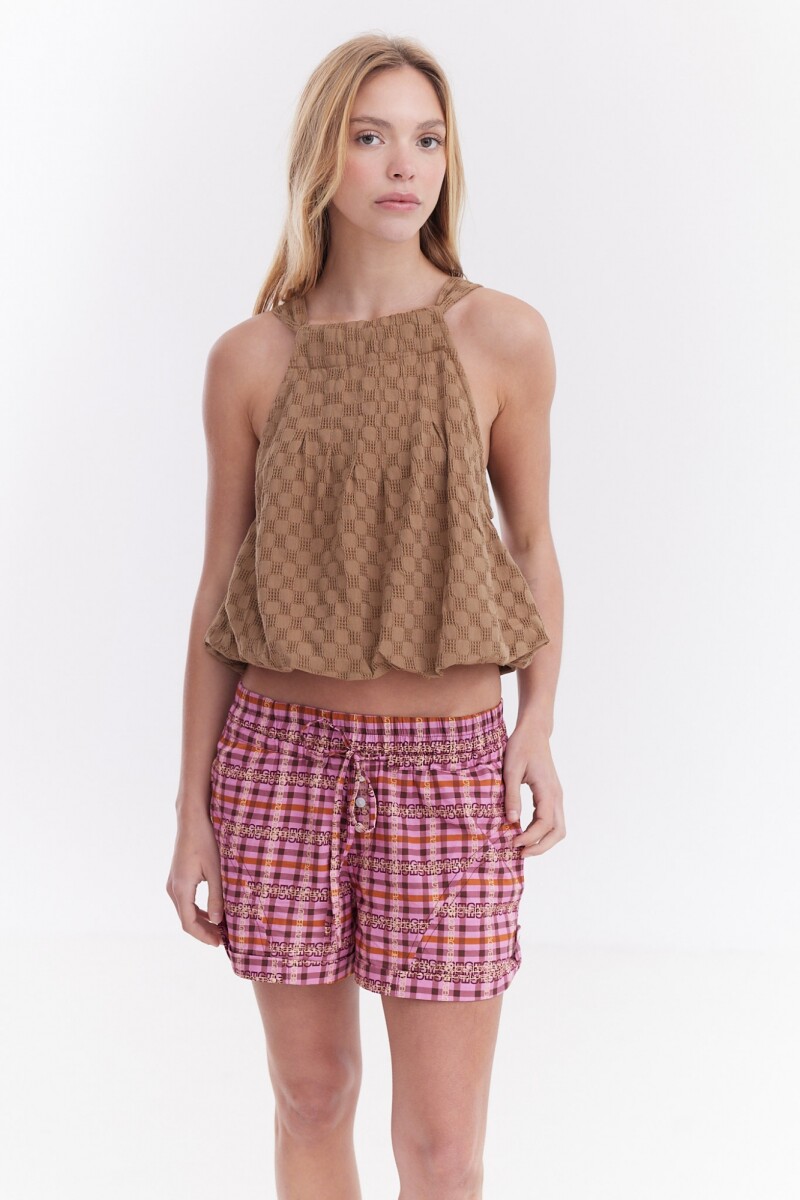 Blusa Puff Camel