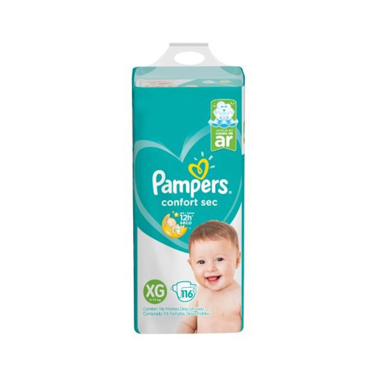 Pañales Pampers Confort Sec Xg 116 Unidades - 001 