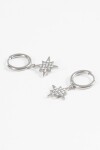 Aros dije estrella strass plateado