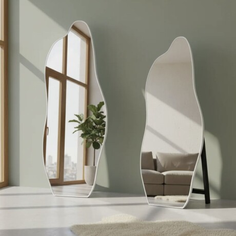 Espejo Lumax Degra Diseño Moderno Irregular 60 x 165cm Blanco