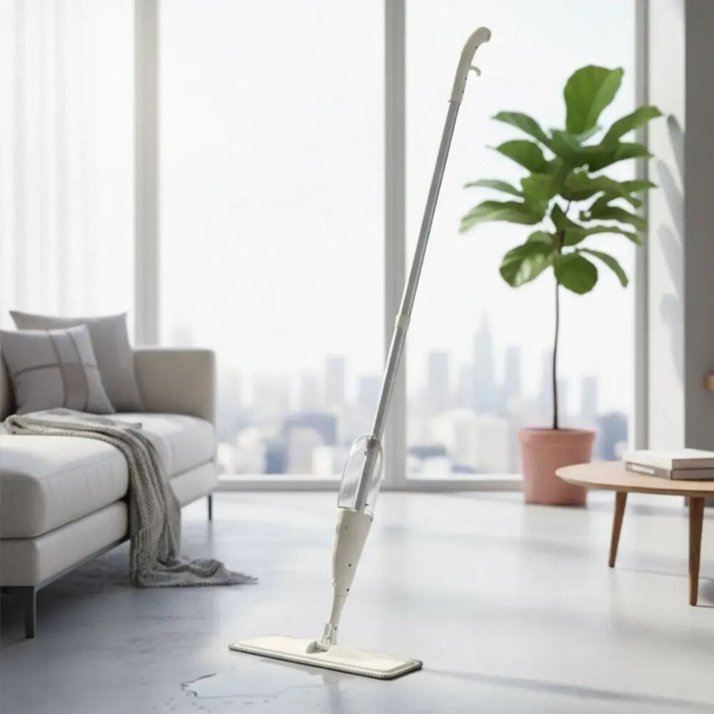 Mopa Para Limpieza De Pisos Con Spray Gris